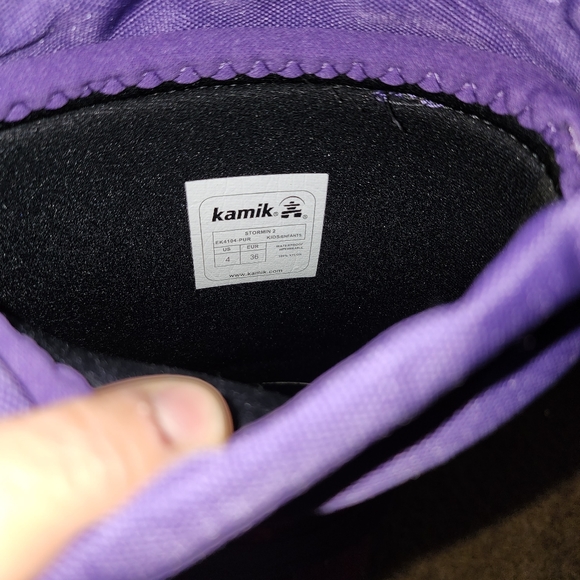 NWOB KAMIK Stormin 2 Girls Snow Rain Boots Sz. 4 - Picture 7 of 7